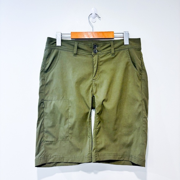 PRANA – Olive green Bermuda shorts | Outdoor stretch khaki style | Size 8 * - Picture 1 of 6